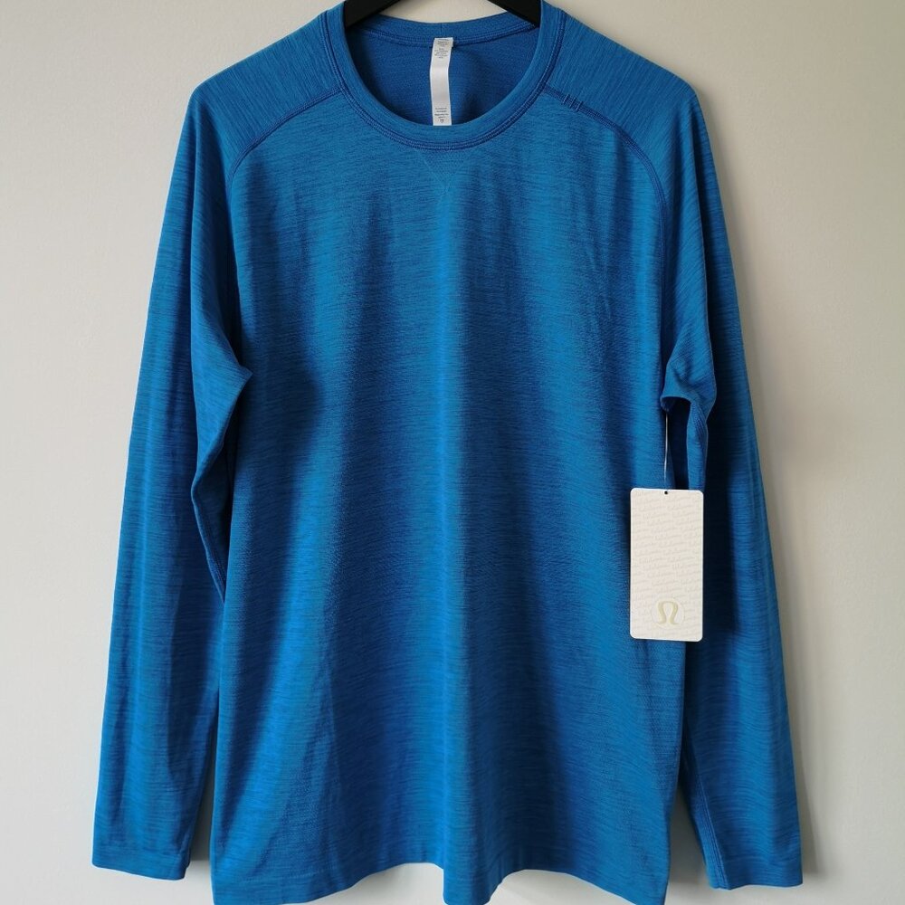 NWT LULULEMON CDAG Blue Lightweight Metal Vent Tech LS Top Shirt Men's XXL